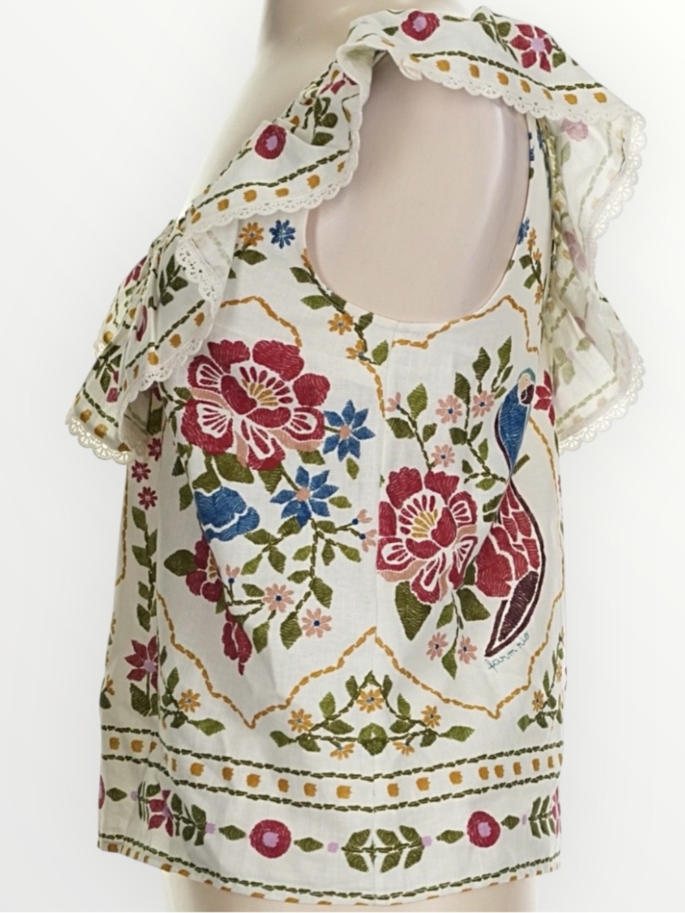 Sézane X FARM RIO Gold Blouse in Jardim Romatico FR 34 / US 2 - Picture 11 of 16